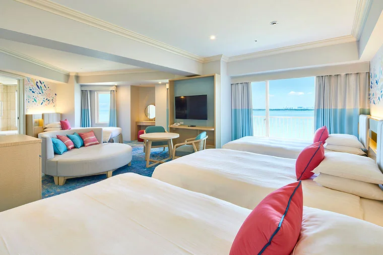 Grand Nikko Tokyo Bay Maihama Rainbow Deluxe Family Room with four permanent beds