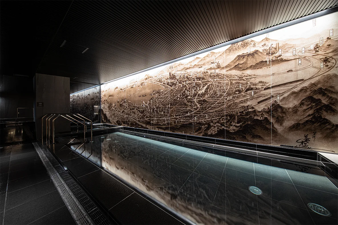 THE BLOSSOM HAKATA Premier public bath on the fourth floor
