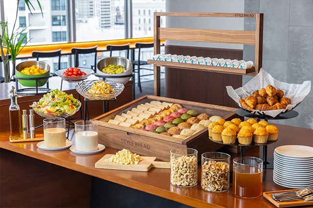 Tokyu Stay Osaka Hommachi breakfast food at the 18th-floor restaurant