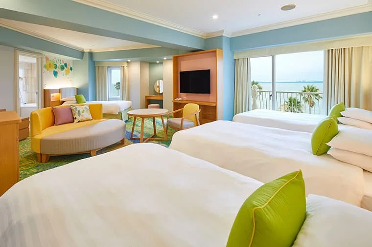 Grand Nikko Garden Deluxe Family Room with four permanent beds