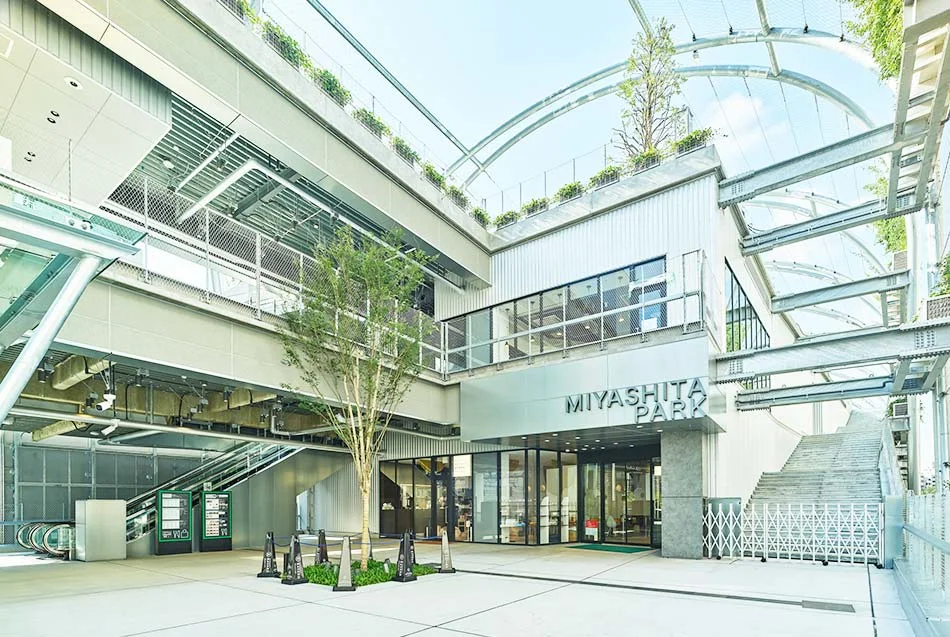 MIYASHITA PARK in Shibuya illustrating the walkable shopping and evening area