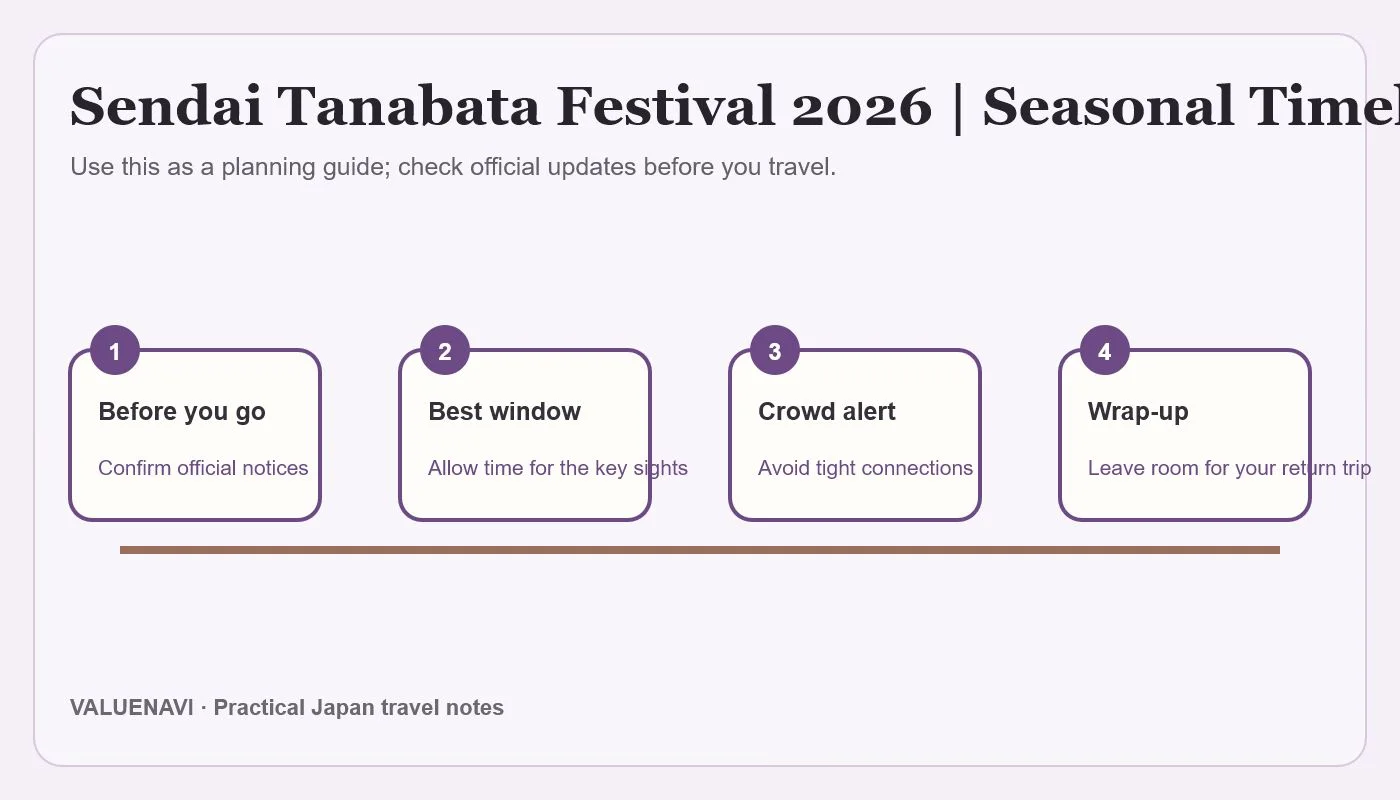 Sendai Tanabata timing and hotel-base planning guide