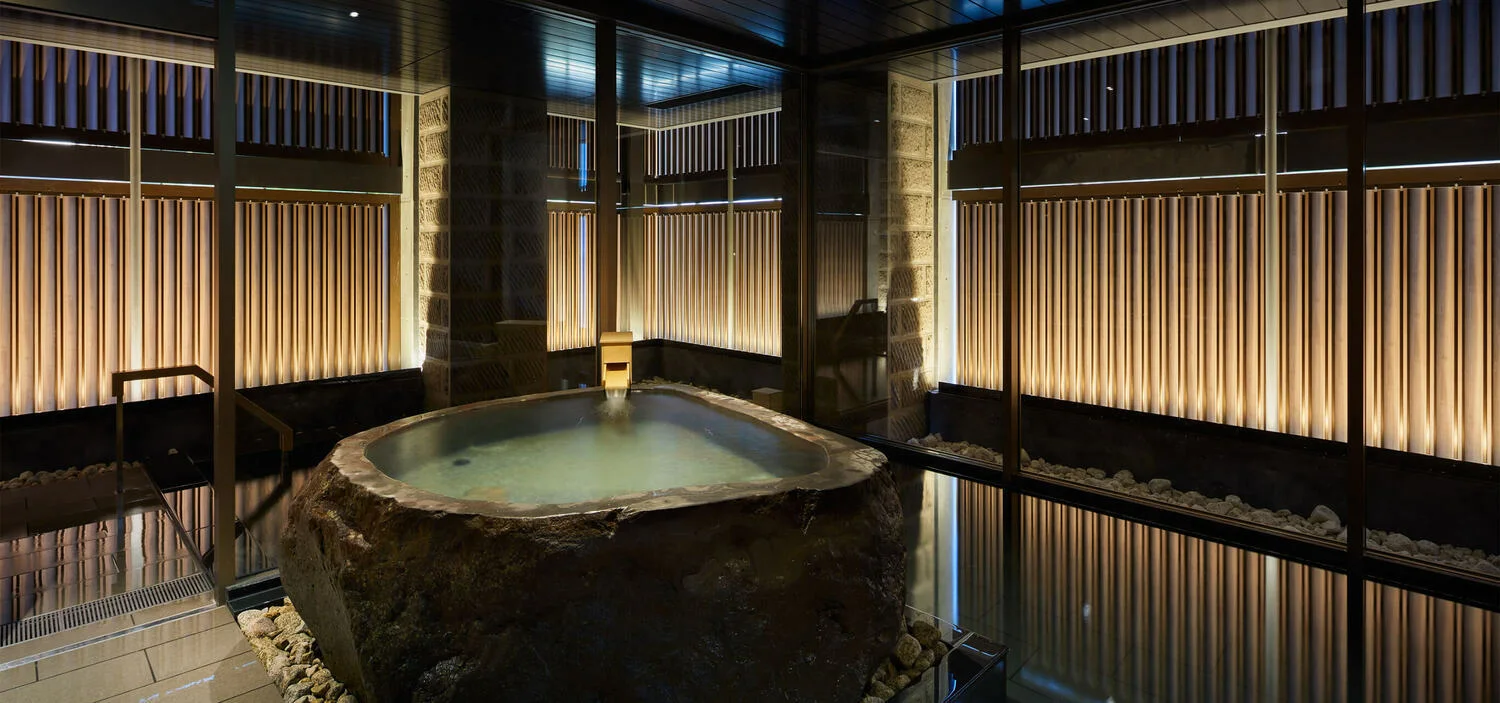 ONSEN RYOKAN YUEN SAPPORO second-floor public hot-spring bath