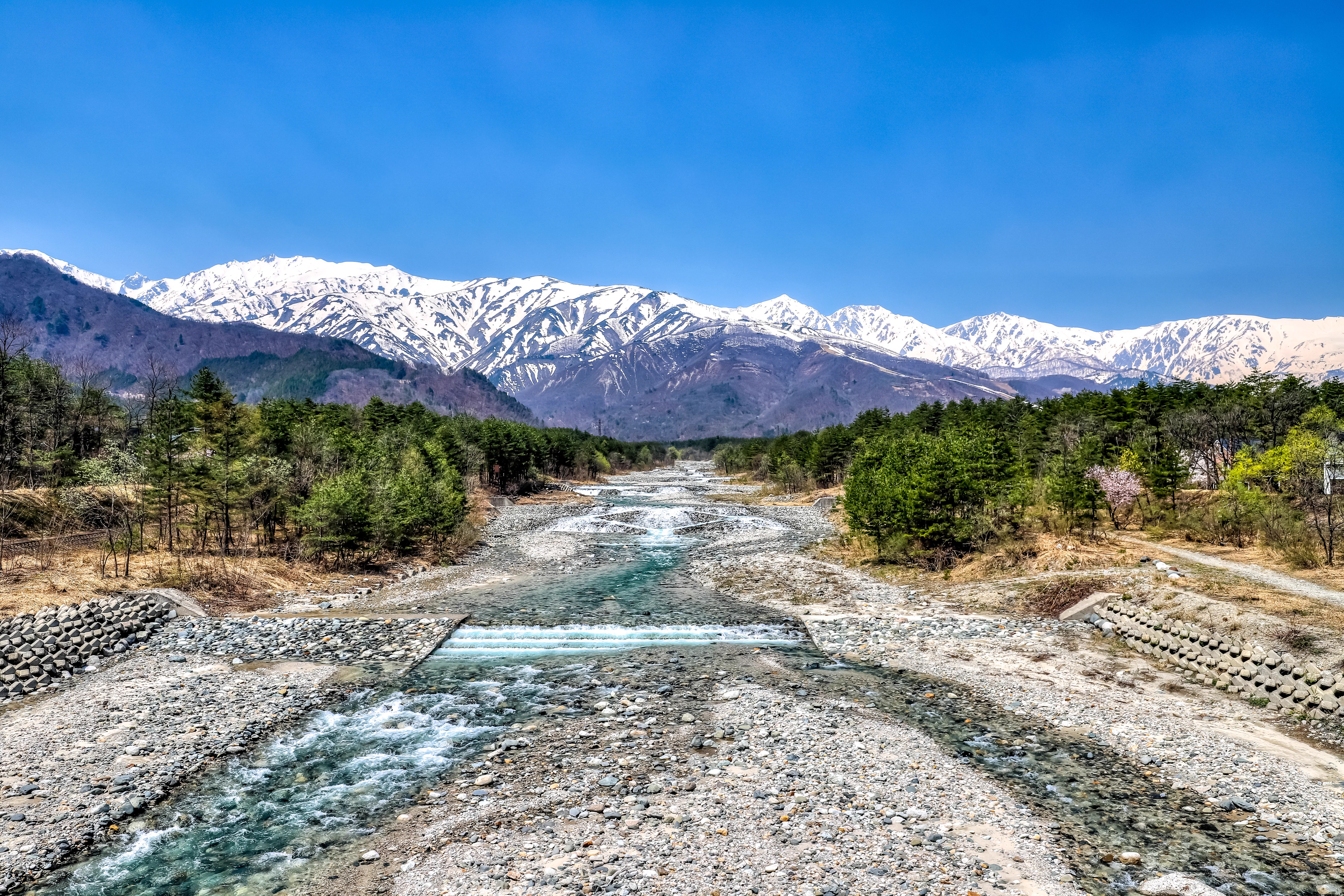 Northern Japan Alps above Hakuba village, showing the scale of the valley around Happo and Echoland