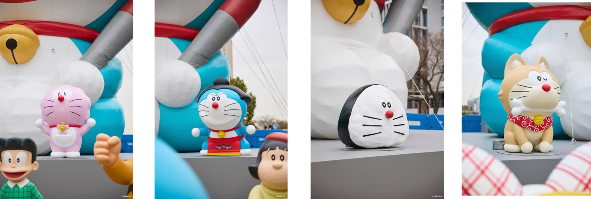Japan-exclusive Doraemon character displays at the Ariake event