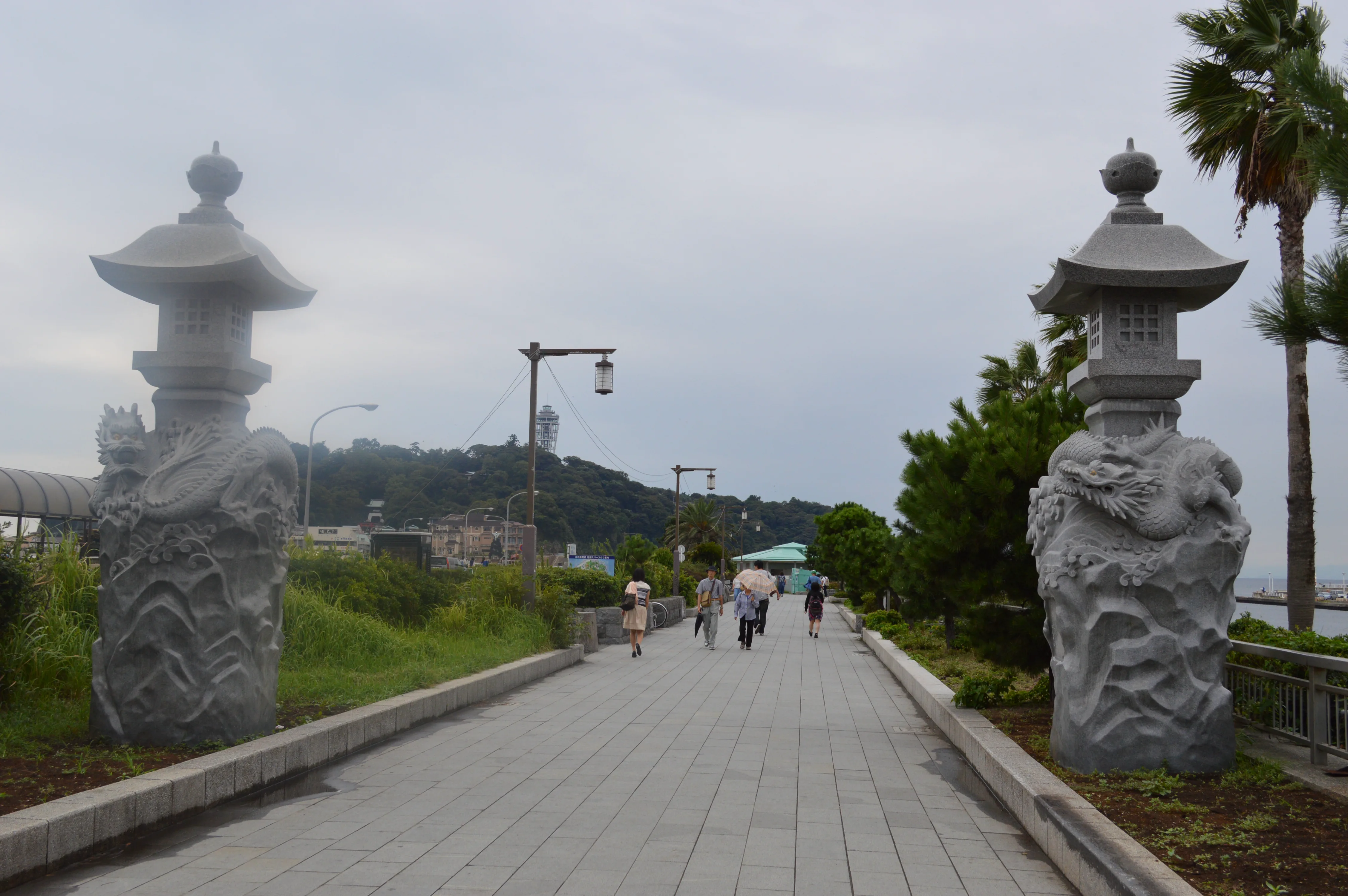 Enoshima Benten Bridge, showing the extra approach that makes the island an experience-first overnight rather than the transport default