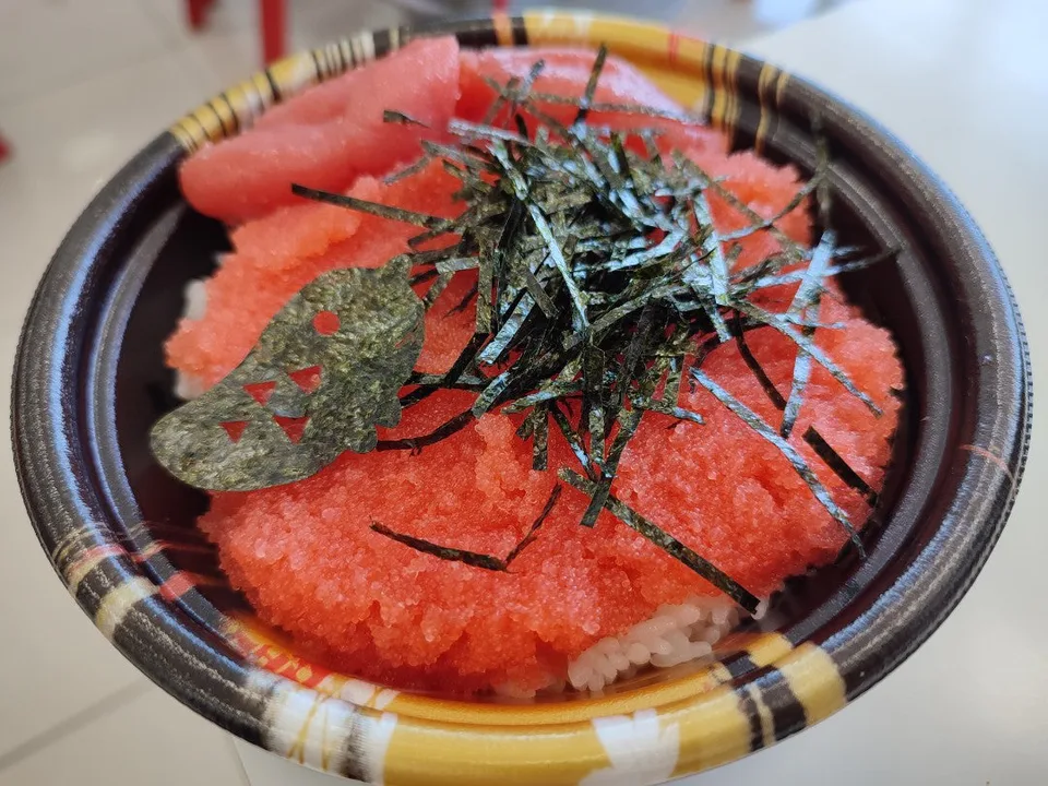 Mentaiko served over rice in Fukuoka
