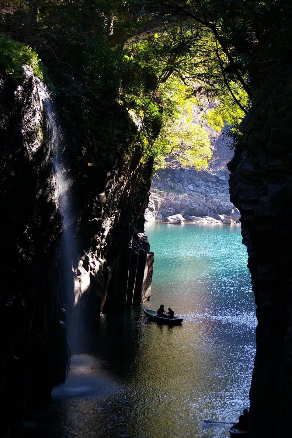 Takachiho Gorge showing why remote Kyushu requires realistic transport planning