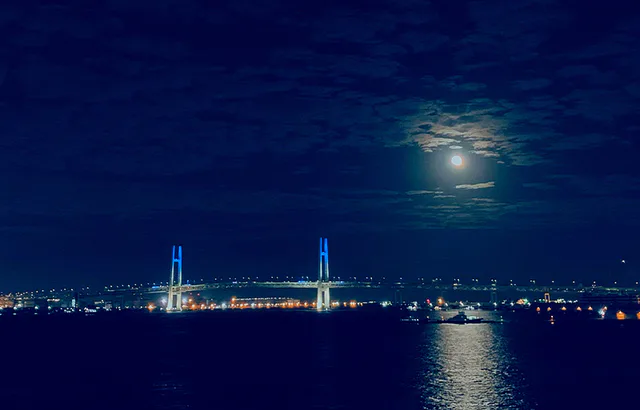 Yokohama Minatomirai night view for extending the Anpanman museum into a full half-day or day in Yokohama