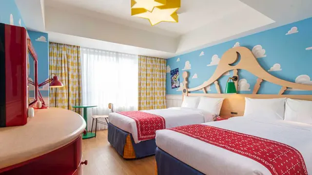 Tokyo Disney Resort Toy Story Hotel standard family room inspired by Andy's bedroom