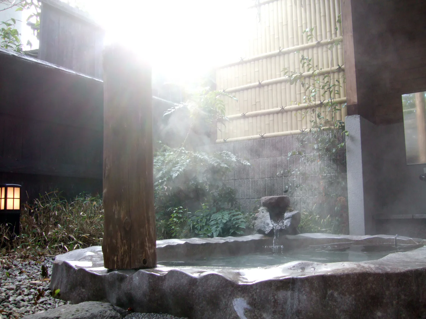 A private outdoor onsen in Yufuin