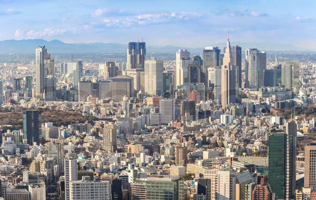 Shinjuku skyline and central Tokyo cityscape