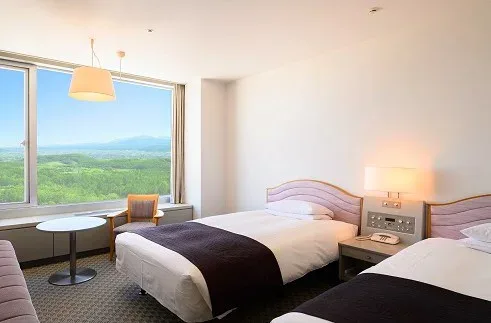 Shin Furano Prince Hotel guest room for the Furano portion of a winter Hokkaido itinerary