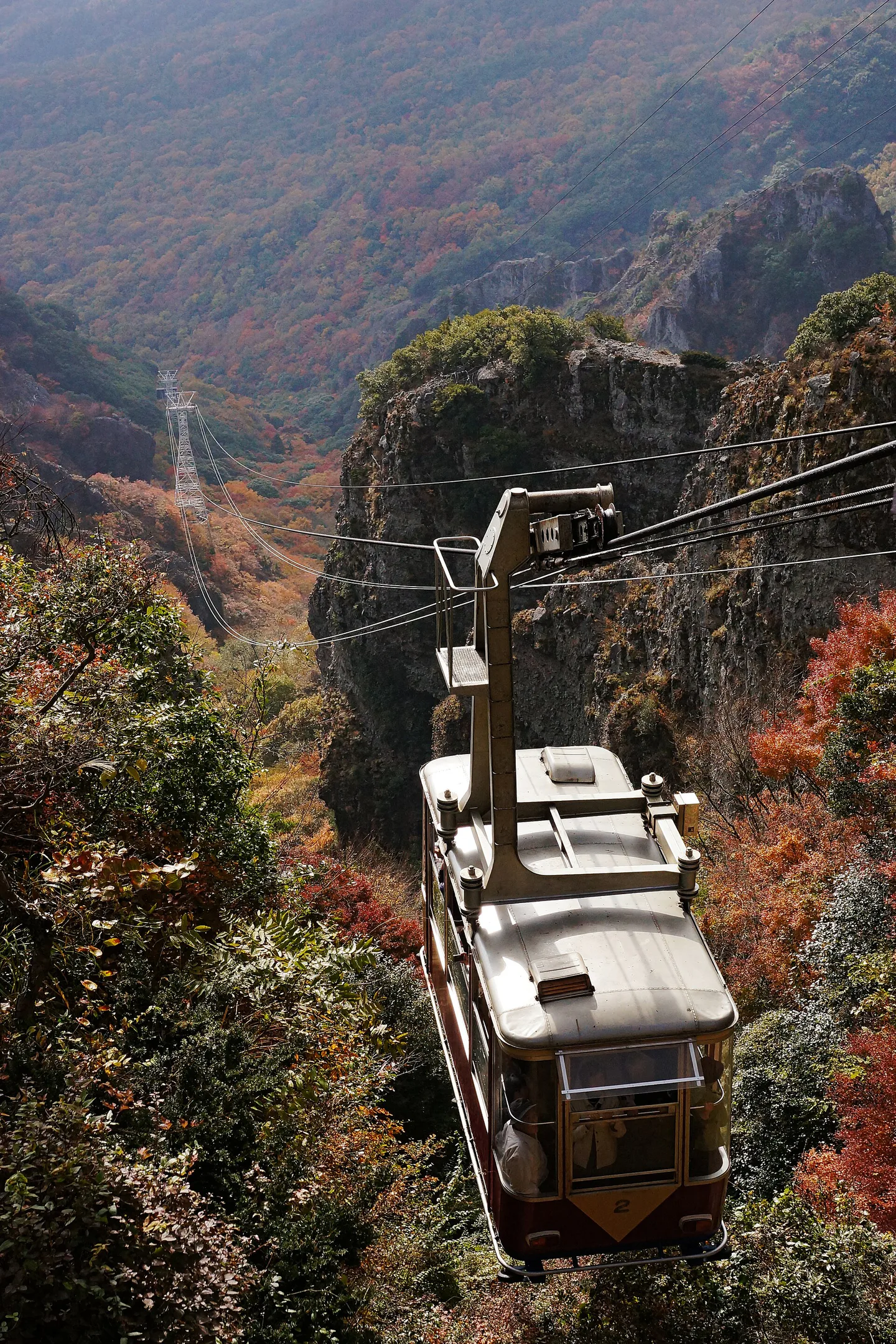 The mountain gorge at Kankakei on Shodoshima