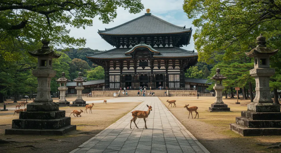 Todai-ji and deer in Nara Park as a replacement day rather than a fourth hotel base on a 10-day Japan itinerary