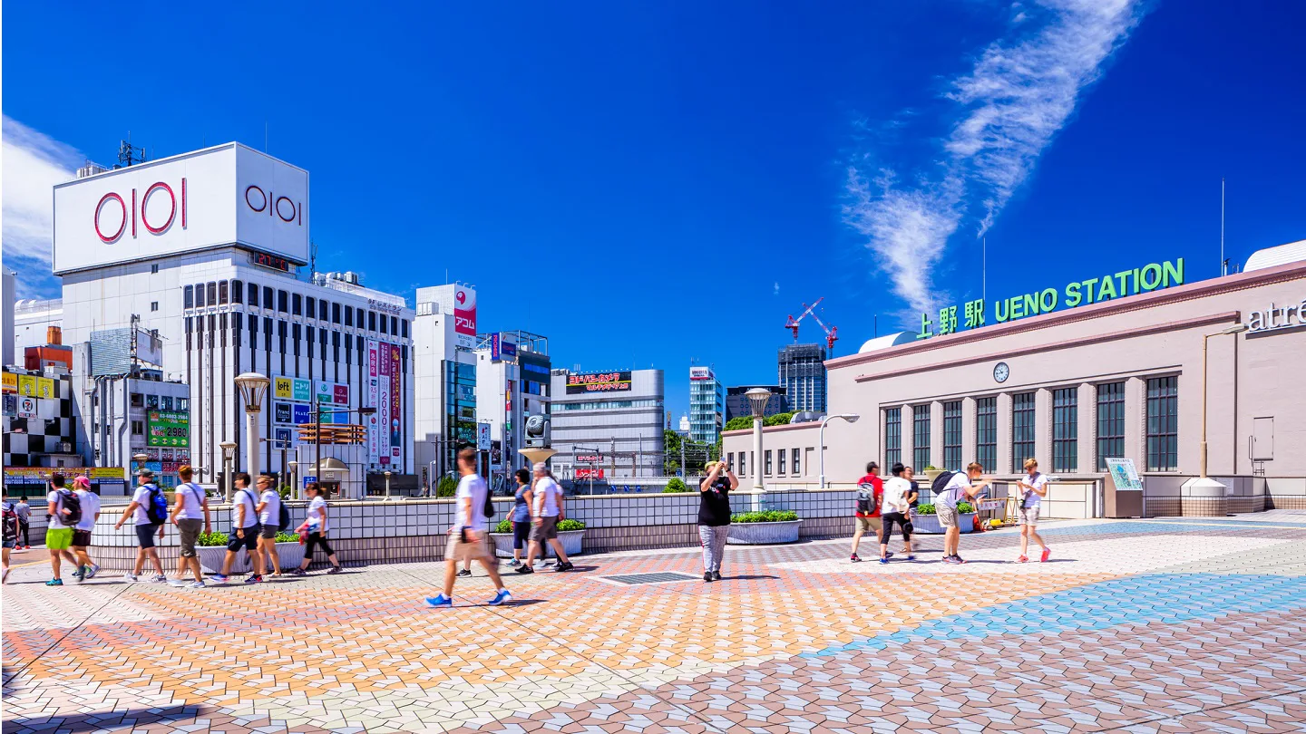 Ueno Station district for deciding whether a Tokyo split stay should begin in Ueno after arriving from Narita